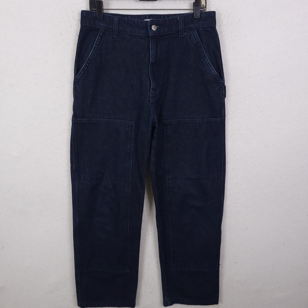 Zara Origins Carpenter Jeans Mens 31x29 Blue Indigo Double Knee Utility Pants